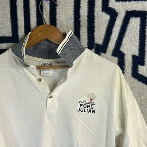 Gildan White Polo with Embroidered Logo